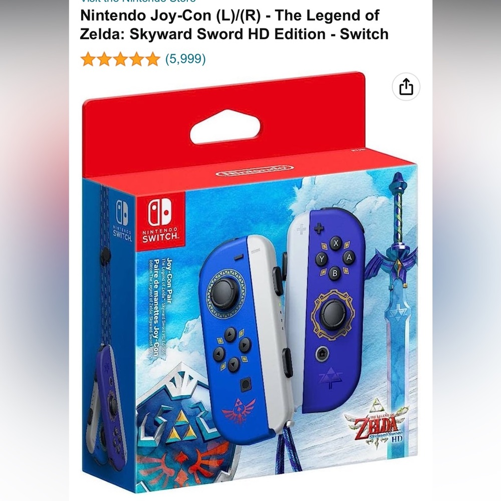 Nintendo Joy-Con (L)/(R) - The Legend of Zelda:Skyward Sword HD Edition - Switch